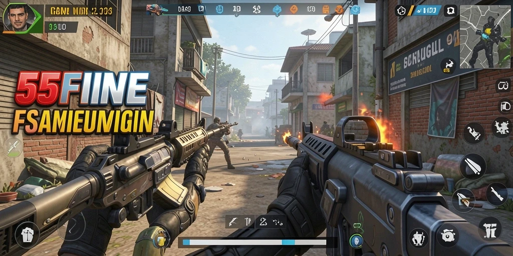 Gameplay mendebarkan 55FIVE dengan aksi tembak-menembak yang intens.