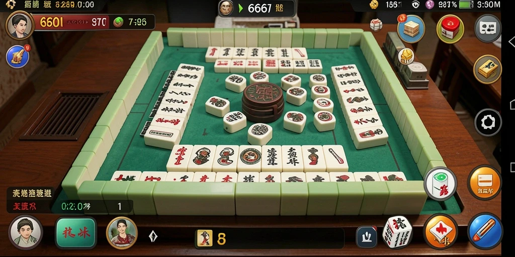 Screenshot gameplay Mahjong dari 666I menampilkan grafis yang cerah dan antarmuka yang ramah pengguna.