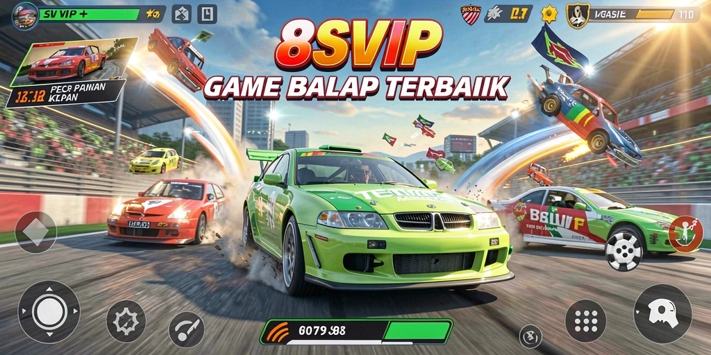Tampilan gameplay Racing yang mendebarkan dan realistis.