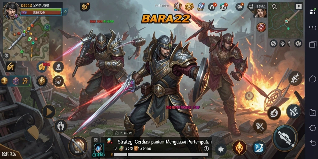 Tampilan gameplay BARA22 yang penuh strategi dan inovasi.