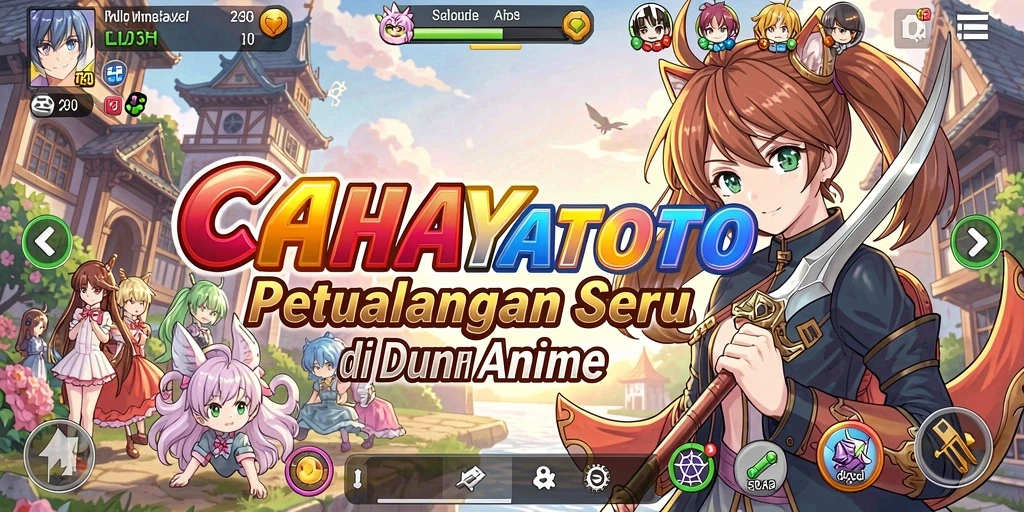 Tampilan gameplay menarik dari CAHAYATOTO dengan karakter Anime.