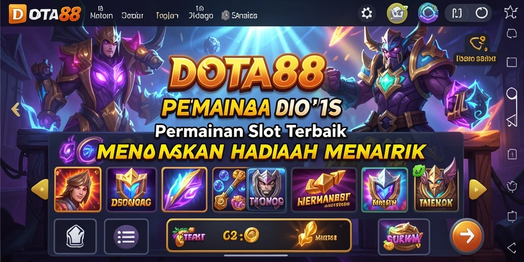 Tampilan gameplay DOTA88 yang seru dengan tema slot menarik.