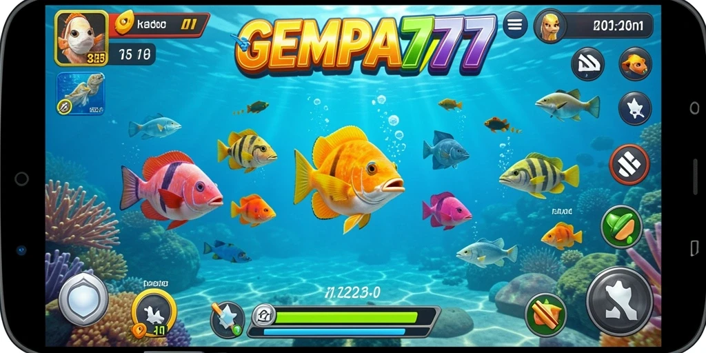 Screenshot menunjukkan aksi seru dalam Tembak Ikan GEMPA777.