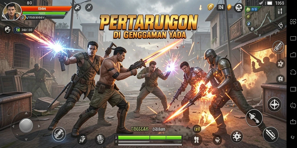 Screenshot gameplay ID66 menampilkan aksi pertarungan yang seru dan intens.