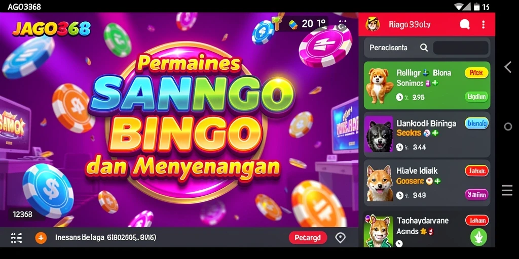 Gameplay seru JAGO368 dengan suasana Bingo yang menyenangkan.