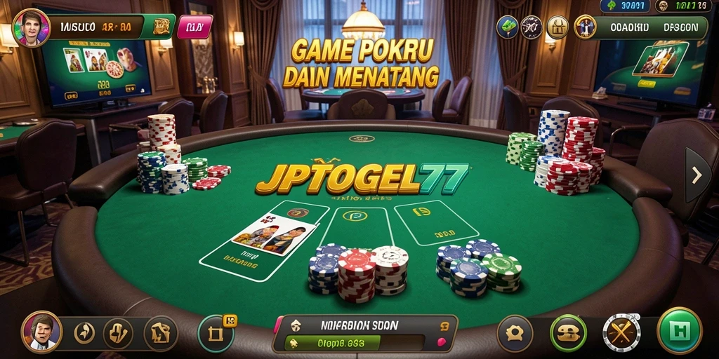 Tampilan permainan Poker seru di JPTOGEL77 dengan antarmuka yang menarik.