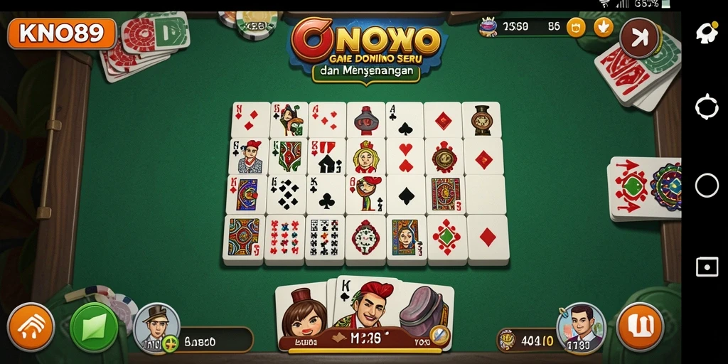 Tampilan game Domino yang menarik dan mengasyikkan di KNO89.