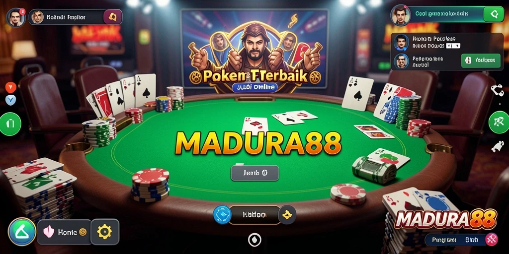 Screenshot gameplay MADURA88 yang menampilkan aksi poker seru.