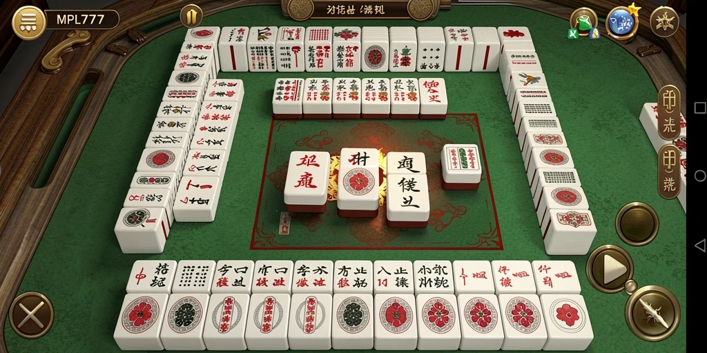 Screenshot utama MPL777 menampilkan momen seru permainan Mahjong.