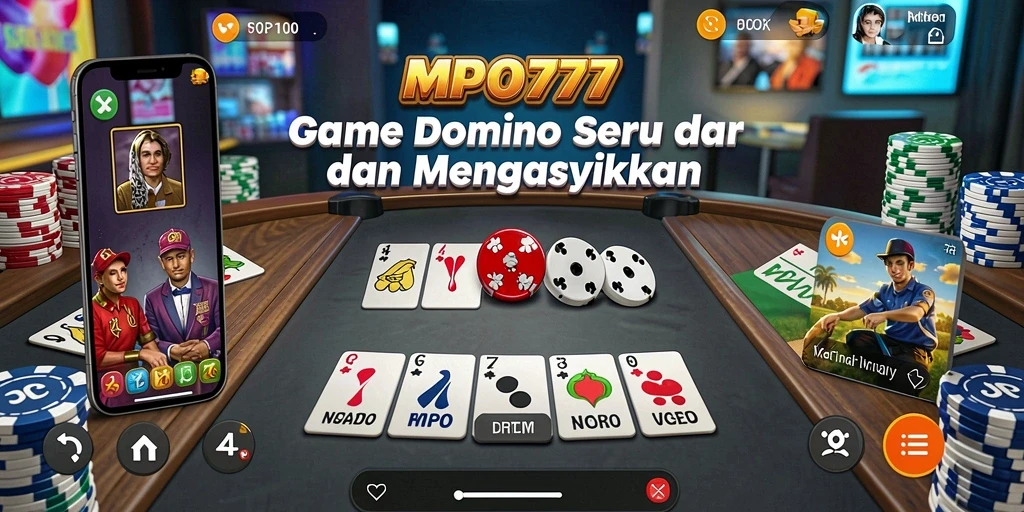Screenshot gameplay MPO777 yang menunjukkan momen seru saat bermain domino.