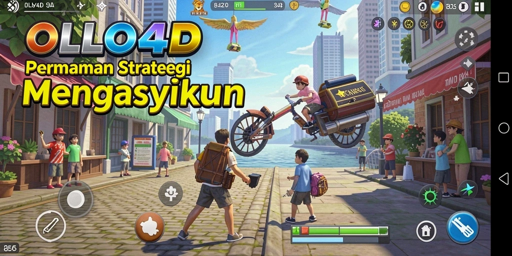 Screenshot utama OLLO4D menampilkan gameplay strategi yang intens.