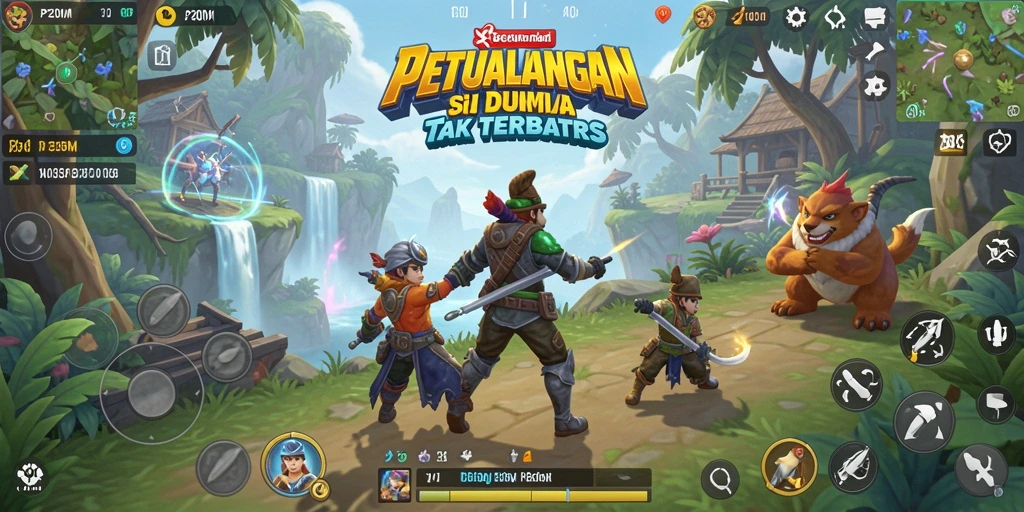 Tangkapan layar P200M menampilkan gameplay petualangan yang mendebarkan.