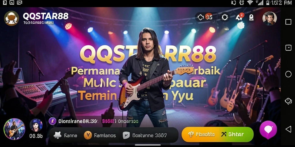 Screenshot gameplay <strong>QQSTAR88</strong> menampilkan momen permainan musik yang seru.