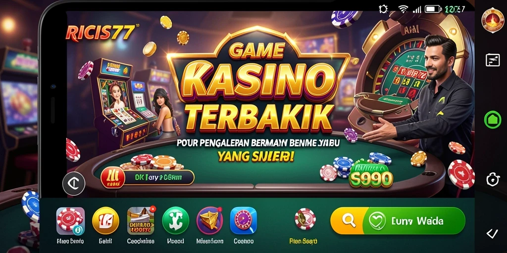Screenshot gameplay RICIS77 menampilkan aksi kasino yang seru.