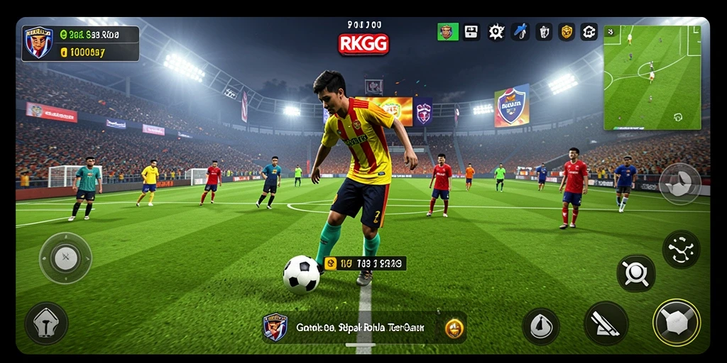 Tampilan gameplay menarik pada RKGG menampilkan aksi seru di lapangan.