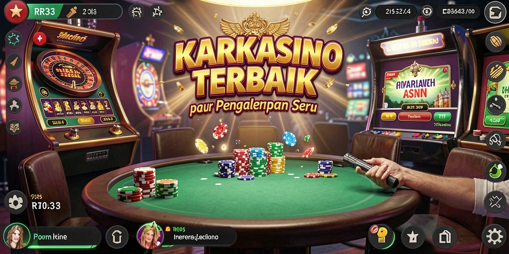 Tampilan gameplay RR33 dengan fitur Kasino yang mengesankan.