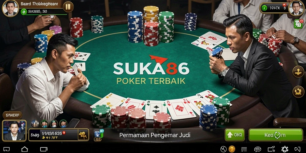 Tampilan menarik dari gameplay Poker SUKA86 yang mendebarkan.