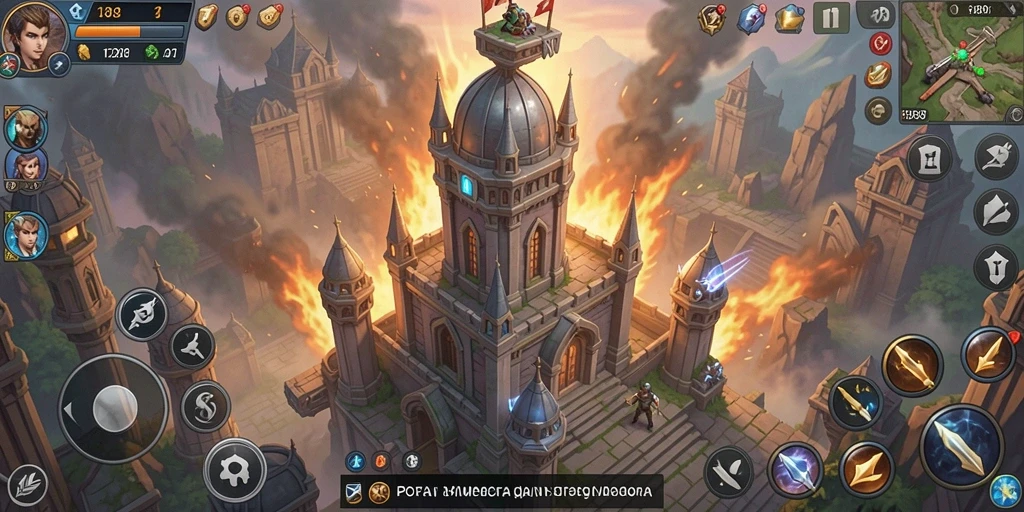 Screenshot TO288 menampilkan aksi mendebarkan pertahanan menara.