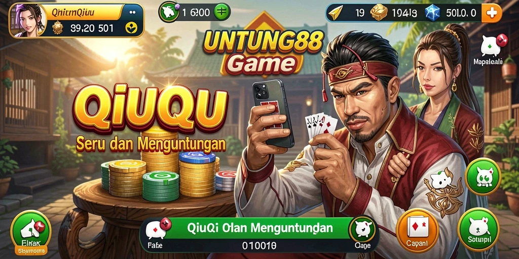Screenshot UNTUNG88 menampilkan serunya gameplay QiuQiu.