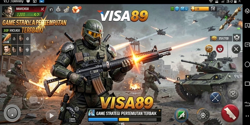 Tampilan gameplay menegangkan dalam pertempuran strategis.